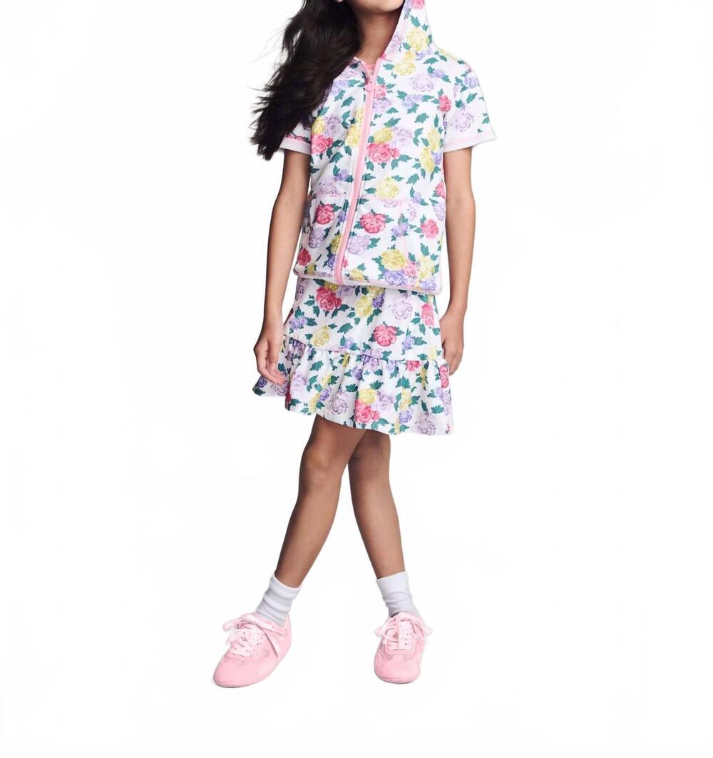 NEW APPAMAN girl's floral garden marissa hoodie in multicolor